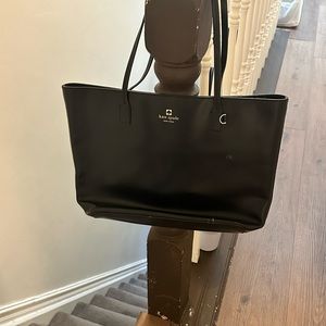 Kate spade black leather tote